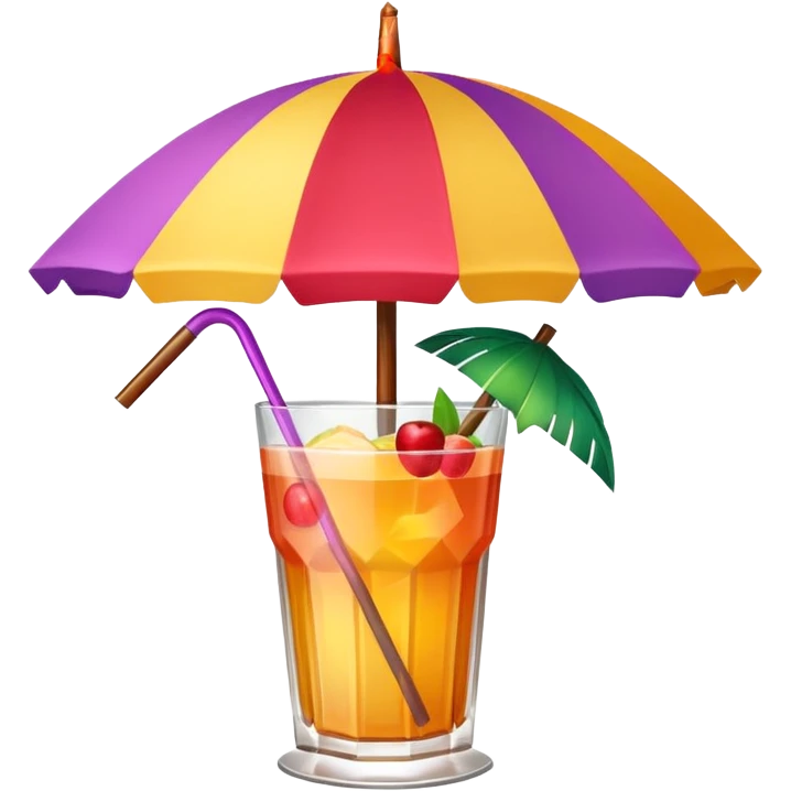 Drink tiki umbrella emoji