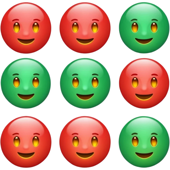 red and green BRB emoji