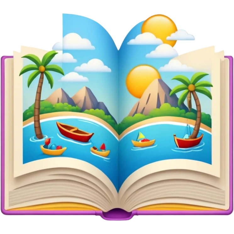 a story picture folding book emoji