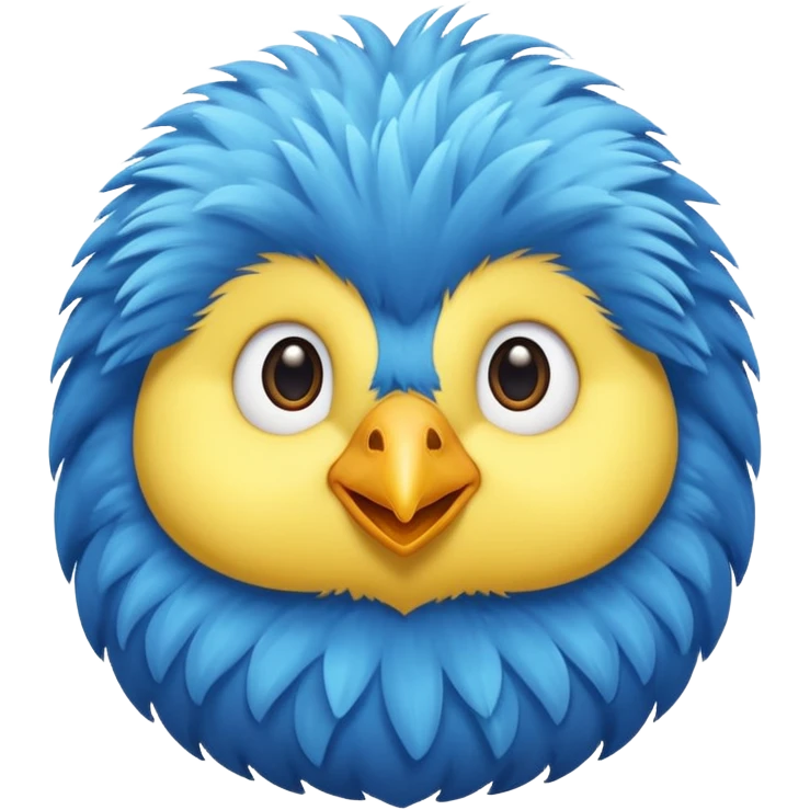 A cute bird used as an app icon emoji