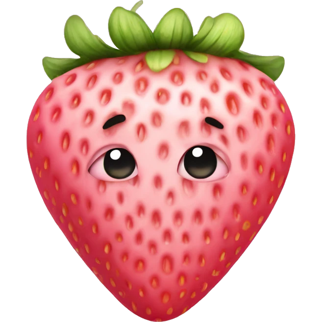 soft pink strawberry  emoji