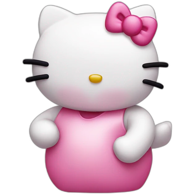 Hello kitty blowing a kiss emoji