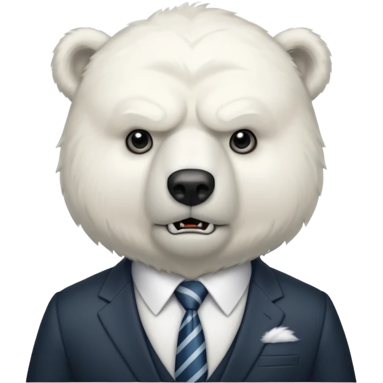 Oso polar millonario bravo emoji