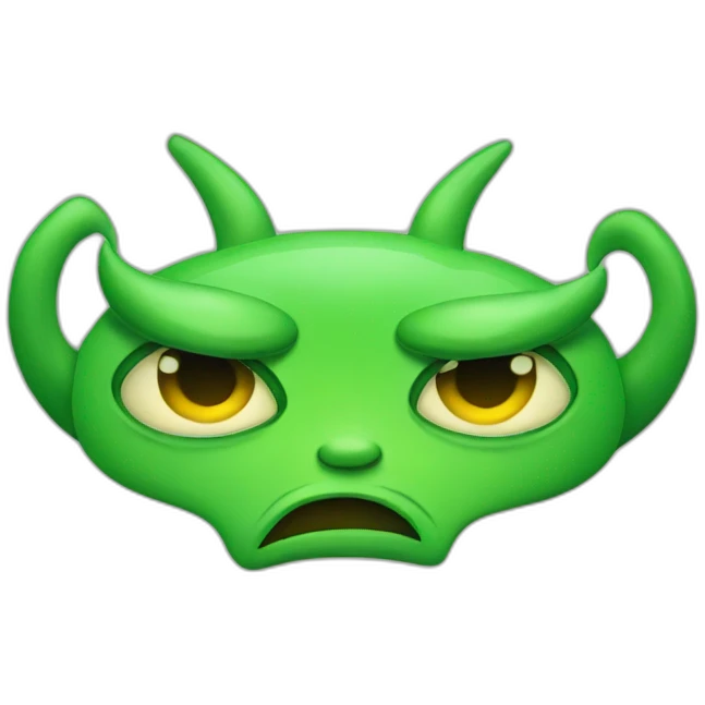 green sad devil emoji