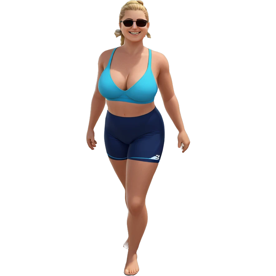 smiling girl at the beach emoji