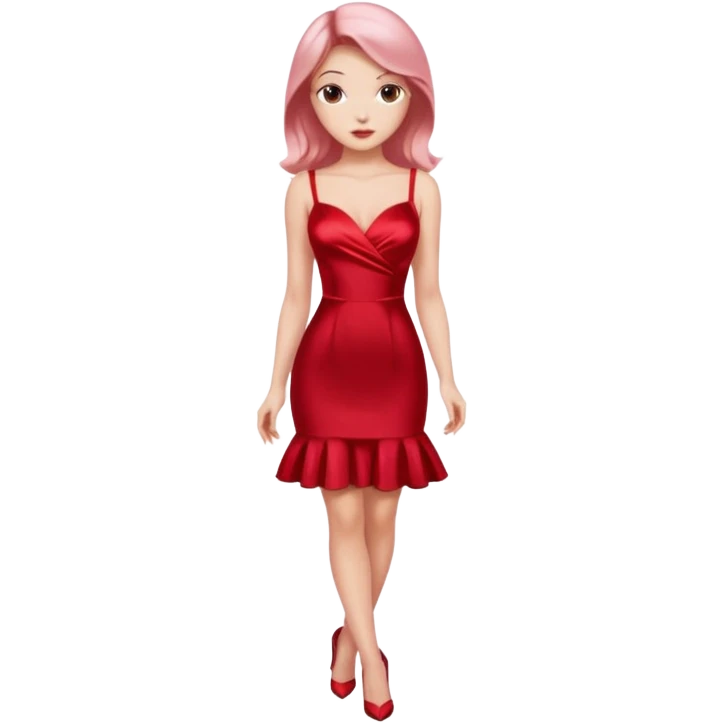 Rosé with short sexy red dress emoji