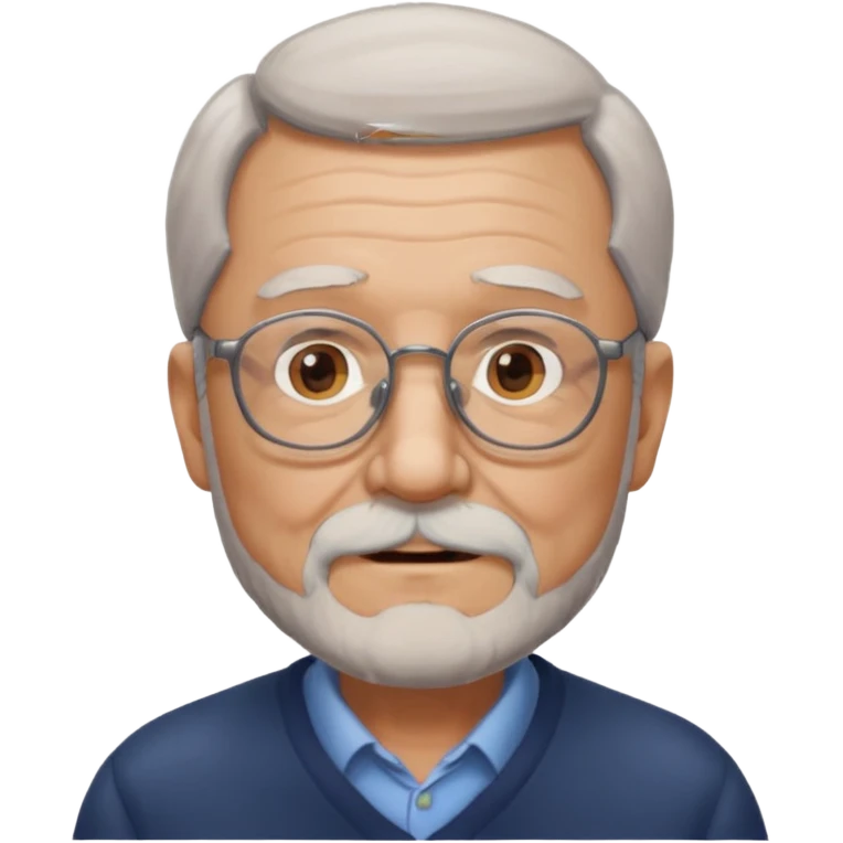 elderly glasses man with beard emoji