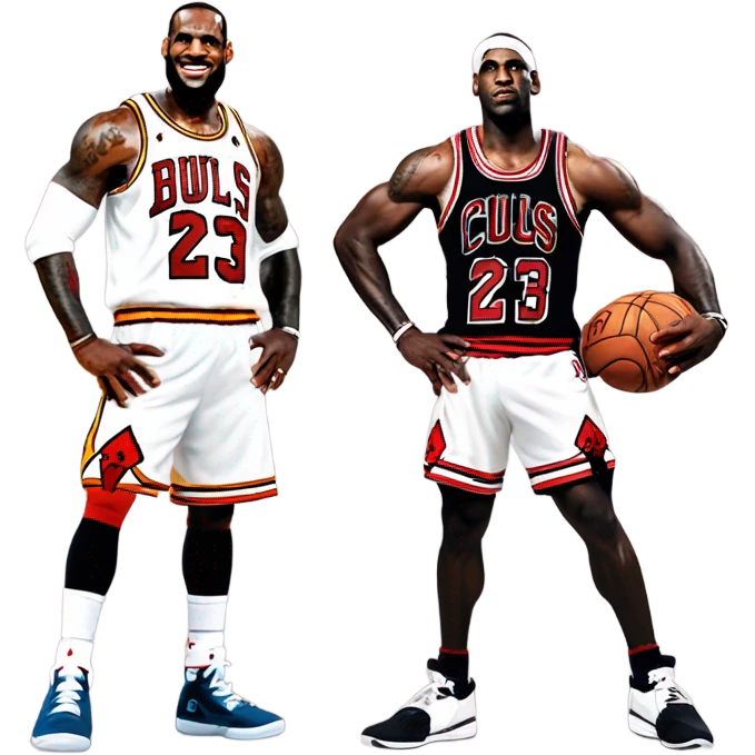 such as:lebron james and micheal jordan emoji