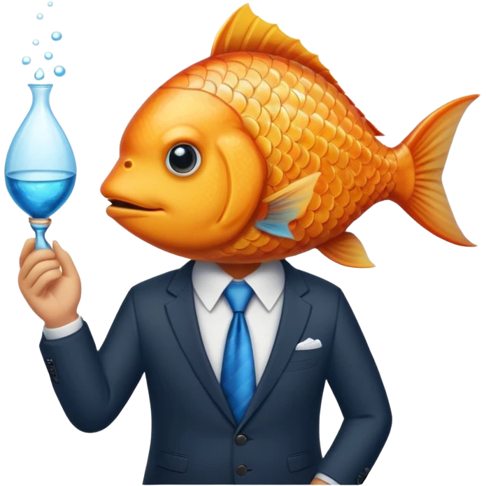 Fish in a suit emoji