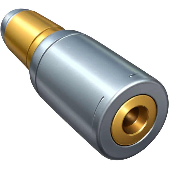 a single gun bullet sligly ratated to the right side emoji