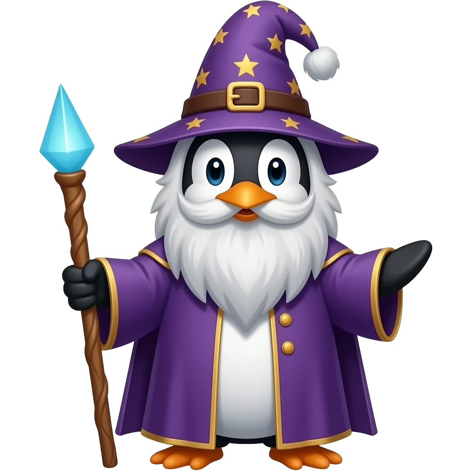 Penguin Wizard emoji