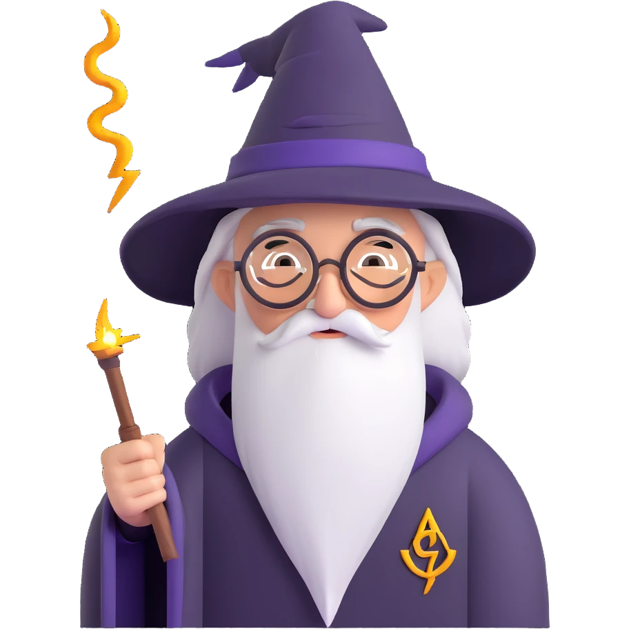 Harry Potter wizard with round glasses and lightning scar emoji