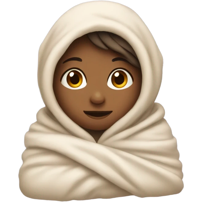 Girl with a blanket emoji