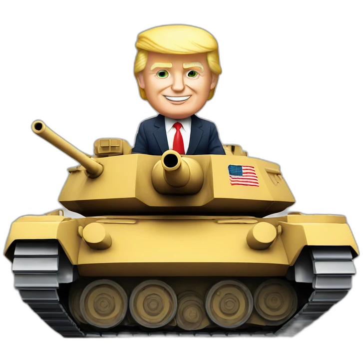 Donald trump on tank emoji