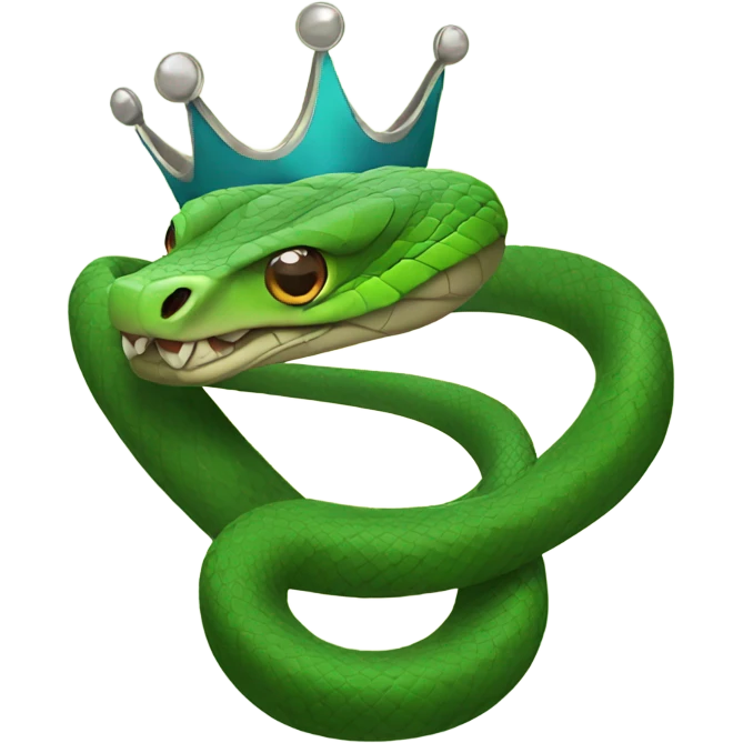 Snake with crown emoji