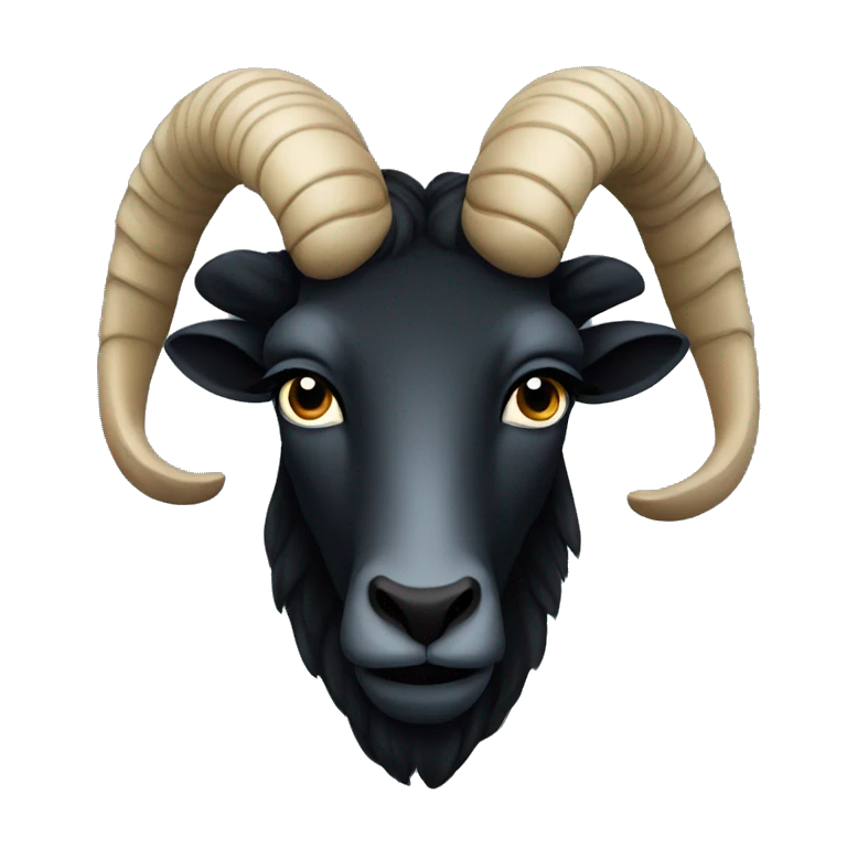 Black Capricorn zodiac sign  emoji