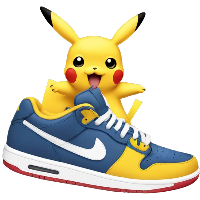 pikachu wearing air jordans emoji