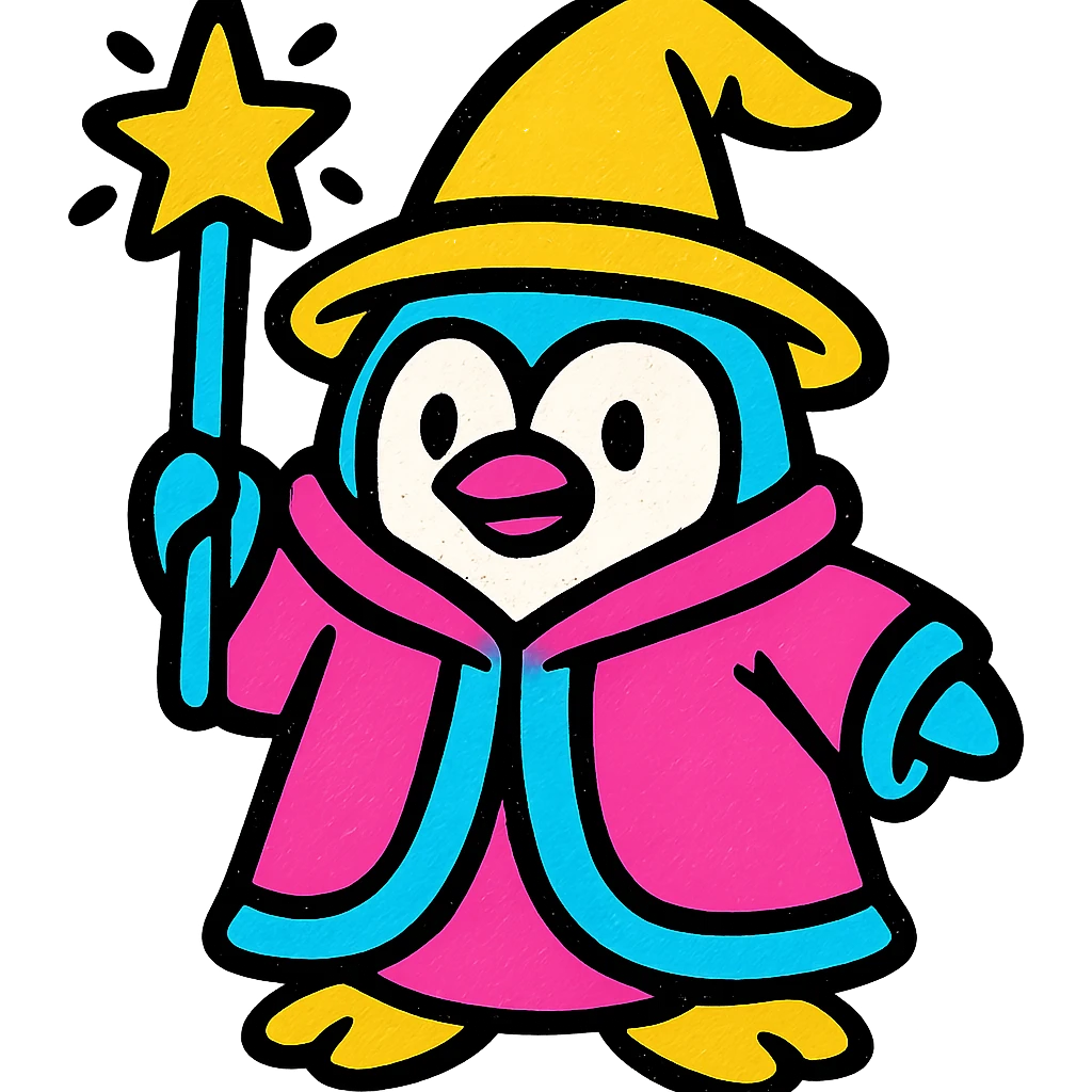 Penguin Wizard emoji