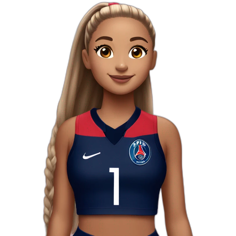 Ariana grande avec maillot psg emoji