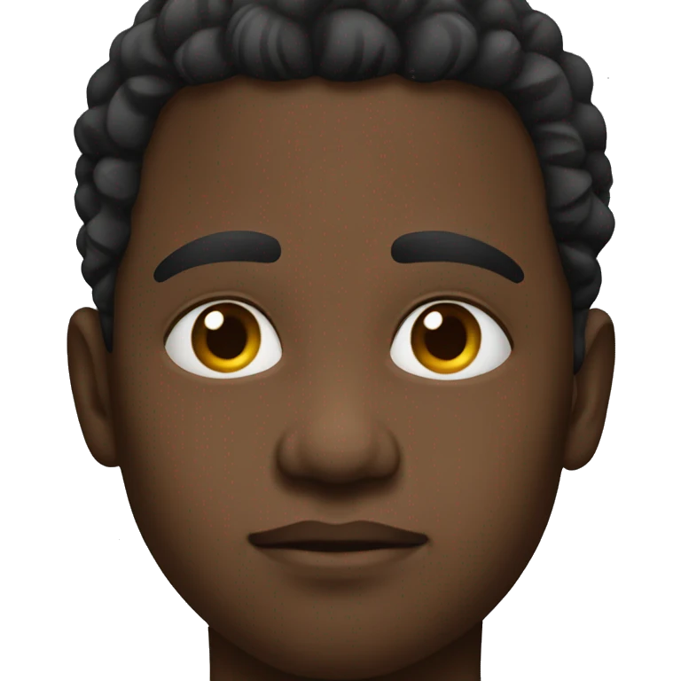 photorealistic young sad black man emoji