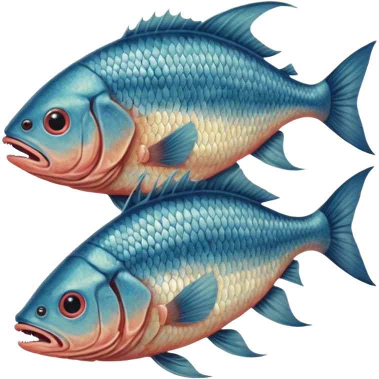 cinematic -  69 hieronymus bosch phantasmagorical mutated beings - human-fish hybrids emoji