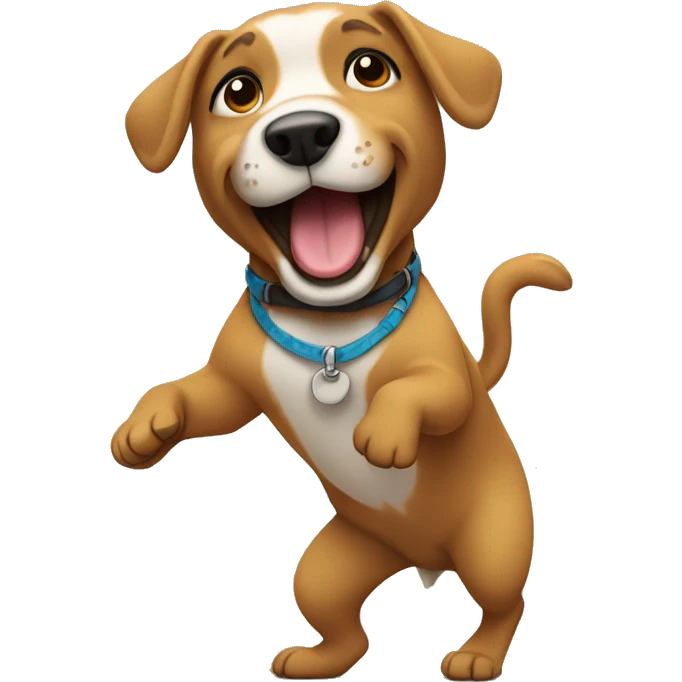 Perro bailando  emoji