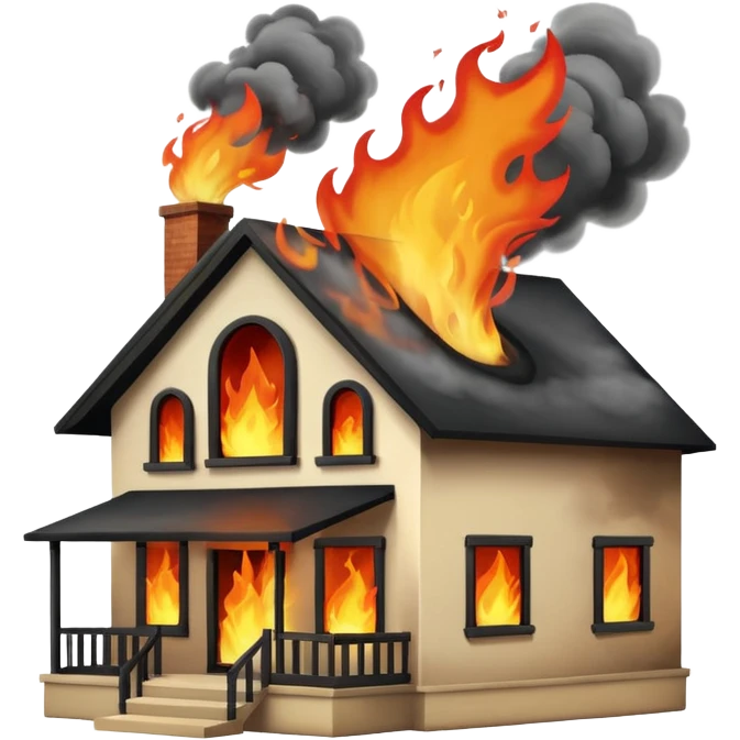 house on fire emoji