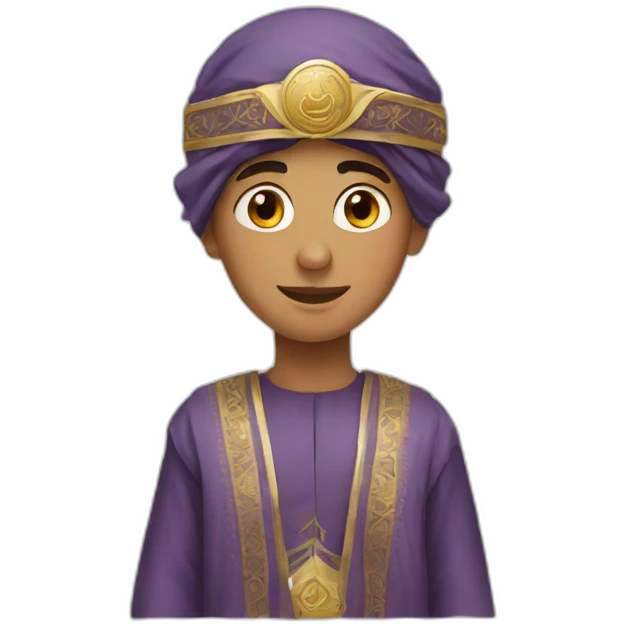 a boy in thoub and Arabian head dress emoji