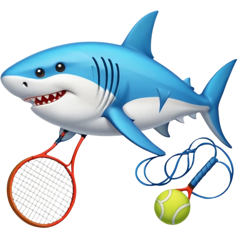 Tiburón con tenis  emoji
