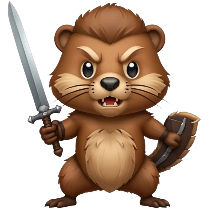beaver with a weapon emoji