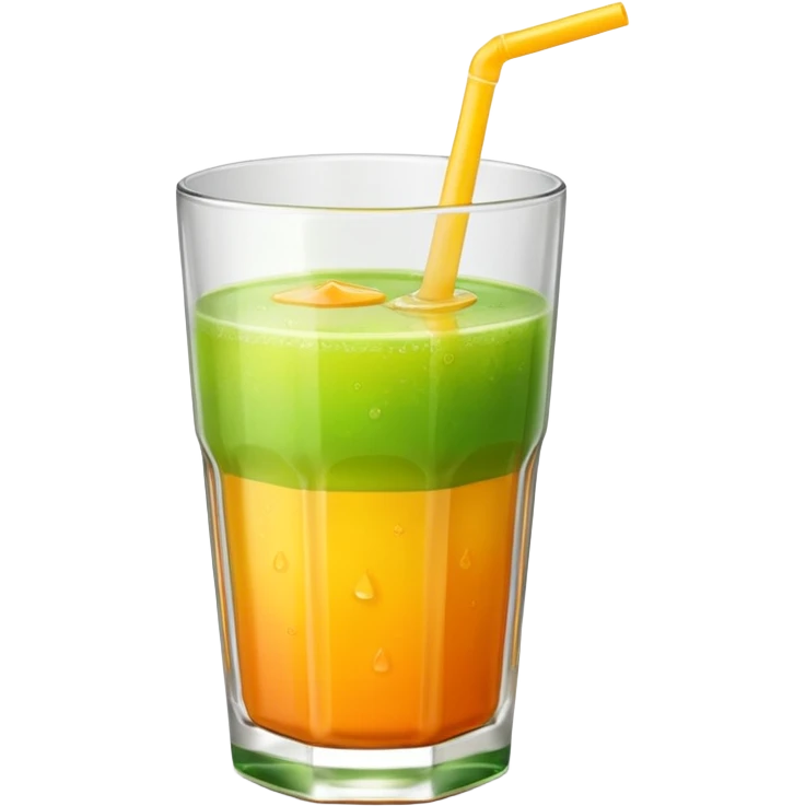 juice, colors yellow,orange, green emoji