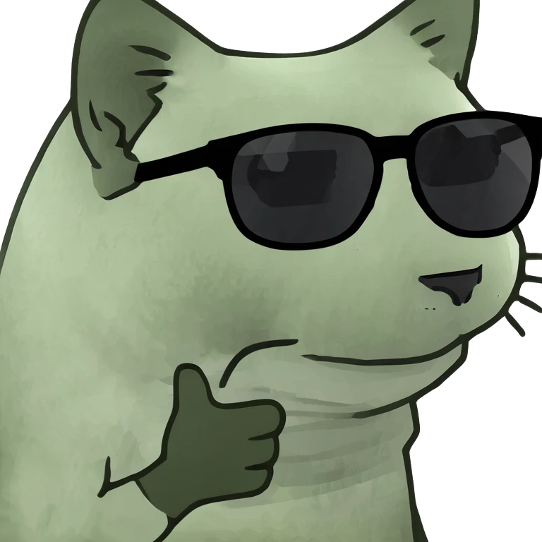 Cat with sunglasses emoji