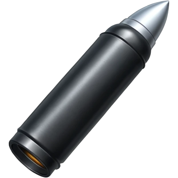 black long bullet metallic emoji