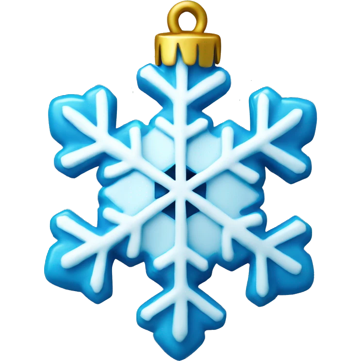 Snowflake Christmas bauble emoji