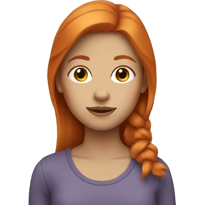 Girl with ginger hair emoji