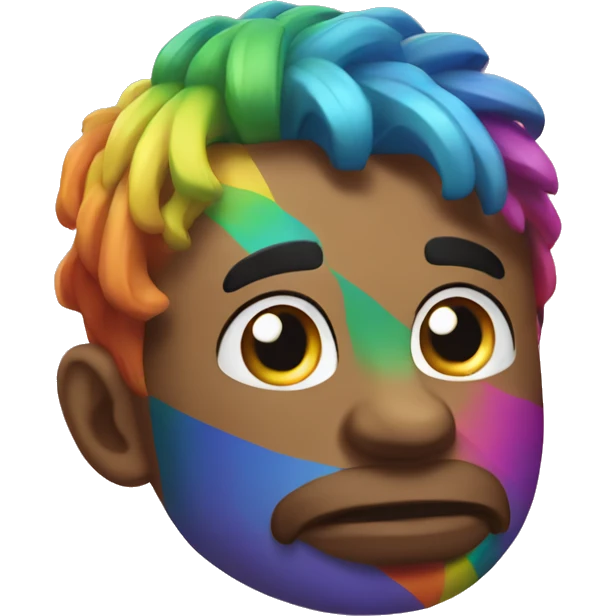 Muscled rainbow bright  emoji