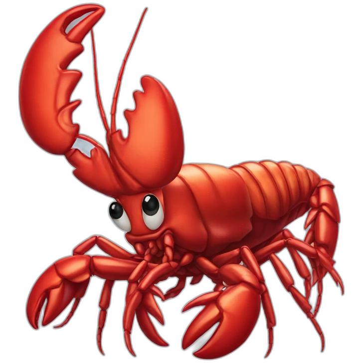 A lobster wearing a lobster hat emoji