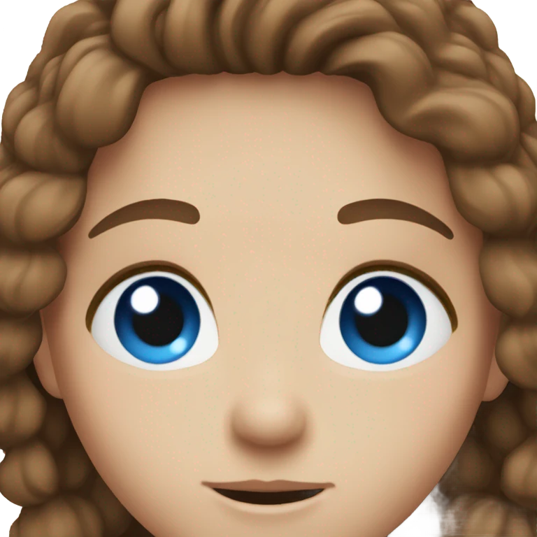 Myself with brown hair and blue eyes emoji