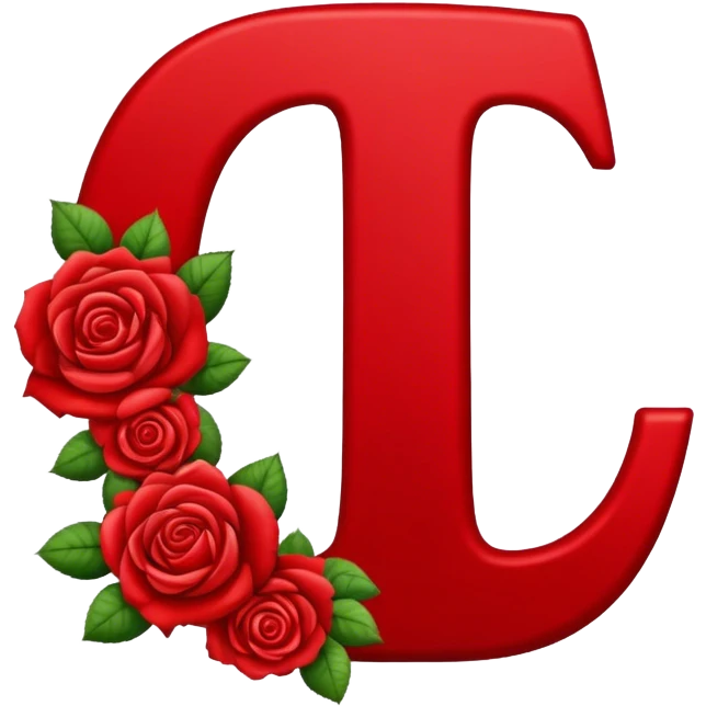 Roses alphabet letter i emoji