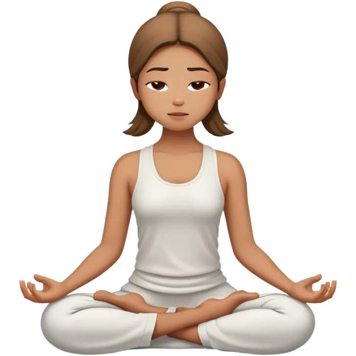Girl meditating  emoji