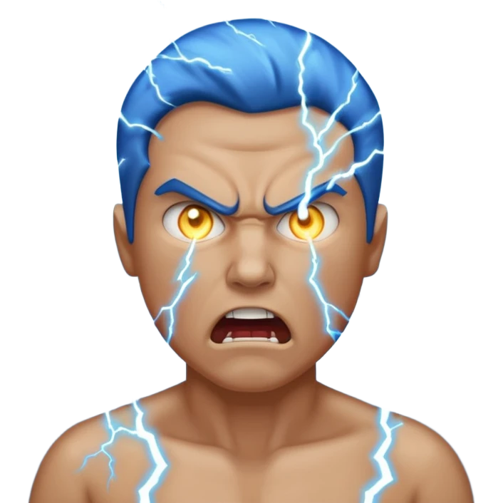 angry electrocuted emoji