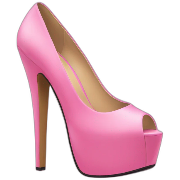 Peep-toes Pink platform High heels emoji