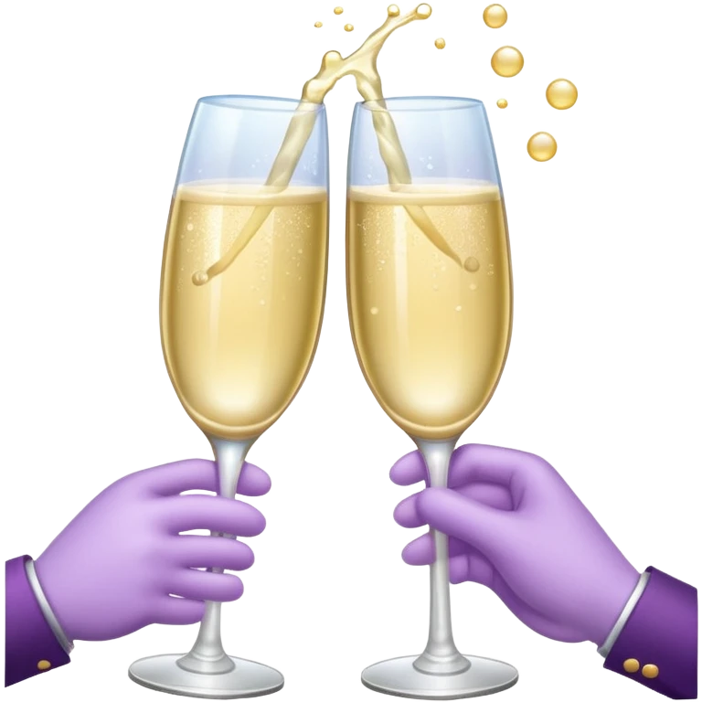 Champagne toast lilac style emoji