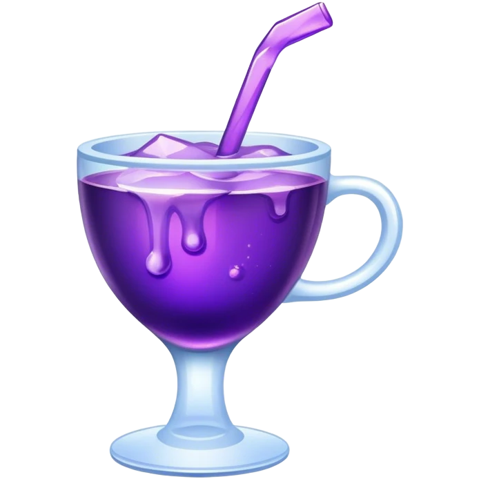cup with purple liquid and ice emoji