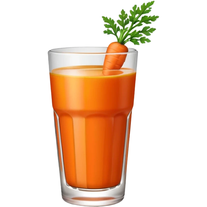 a glass of carrot juice, vibrant orange, no garnish, no carrot, simple, clear, no background emoji