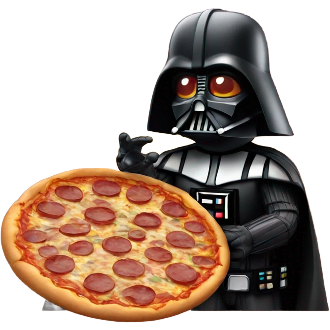 Darthvader with pizza emoji