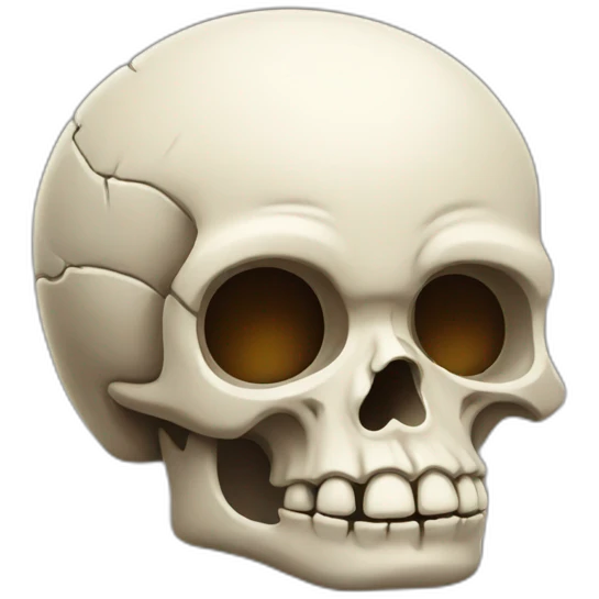 skull with thinking face emoji