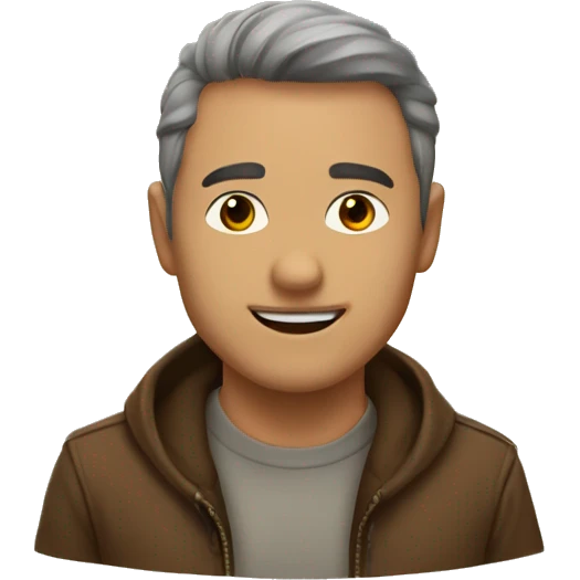 Коричневым emoji