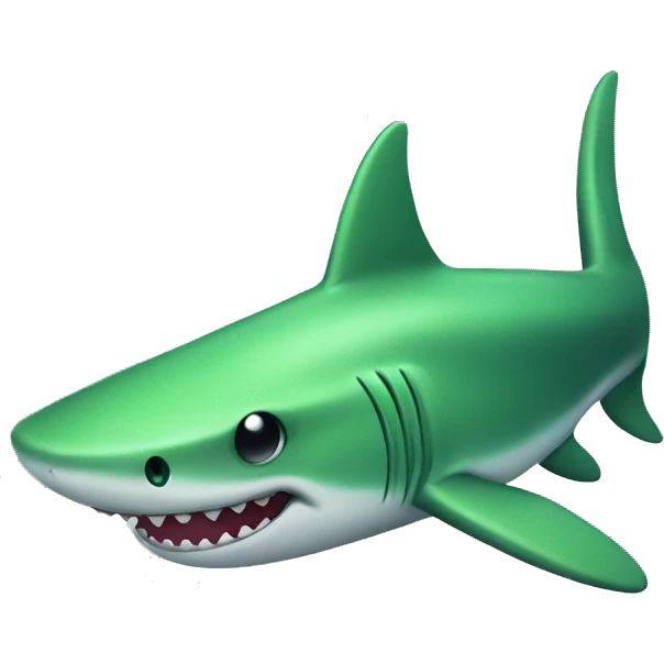 Green shark  emoji