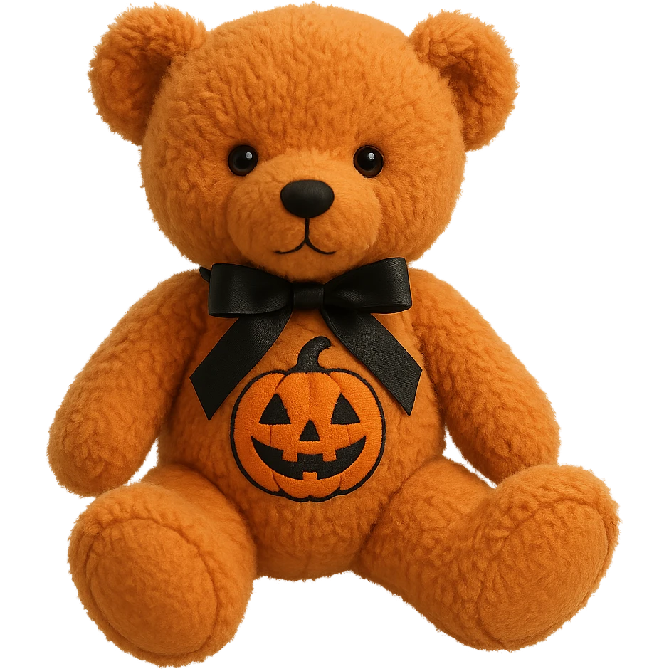 Halloween teddybear, remove background emoji